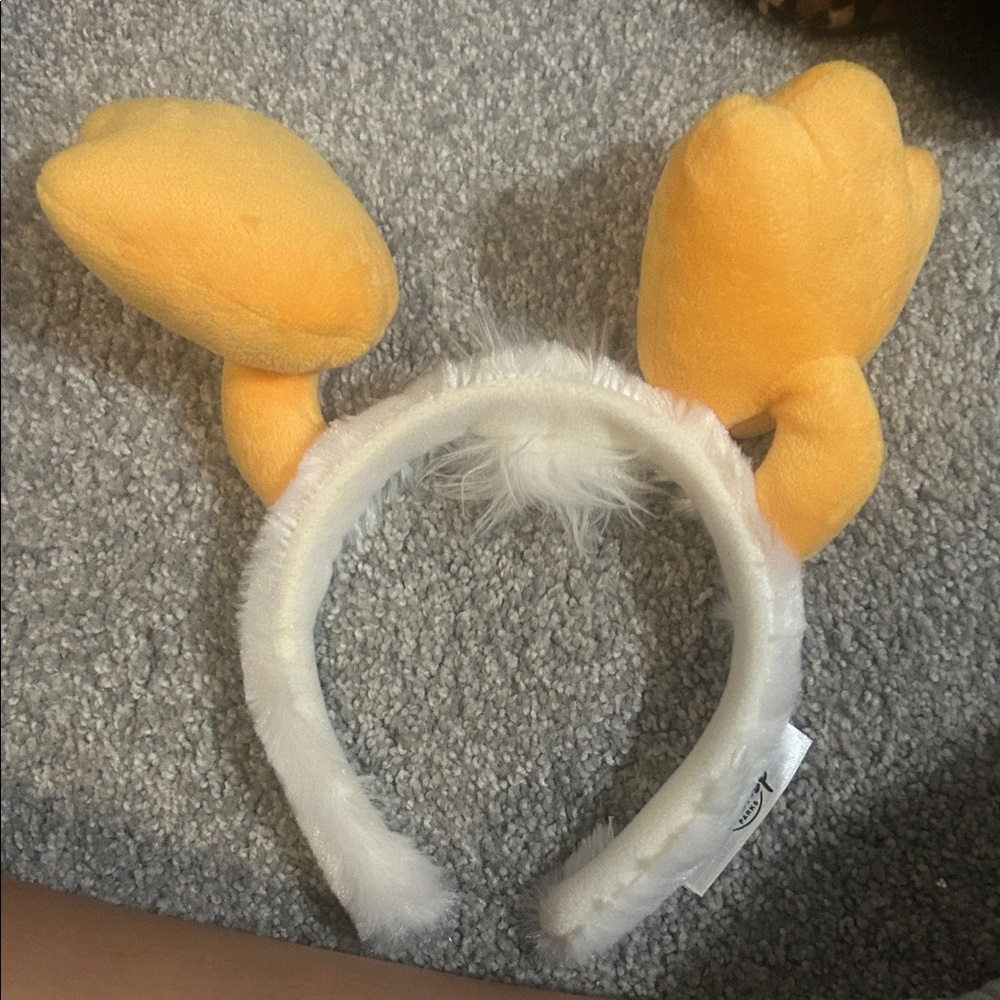 Disney Yellow and White Plush Headband